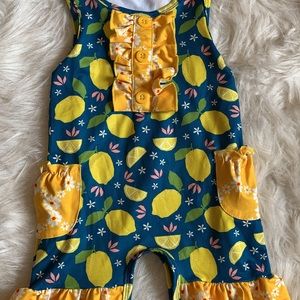 Boutique - Lemons Romper 3-6m